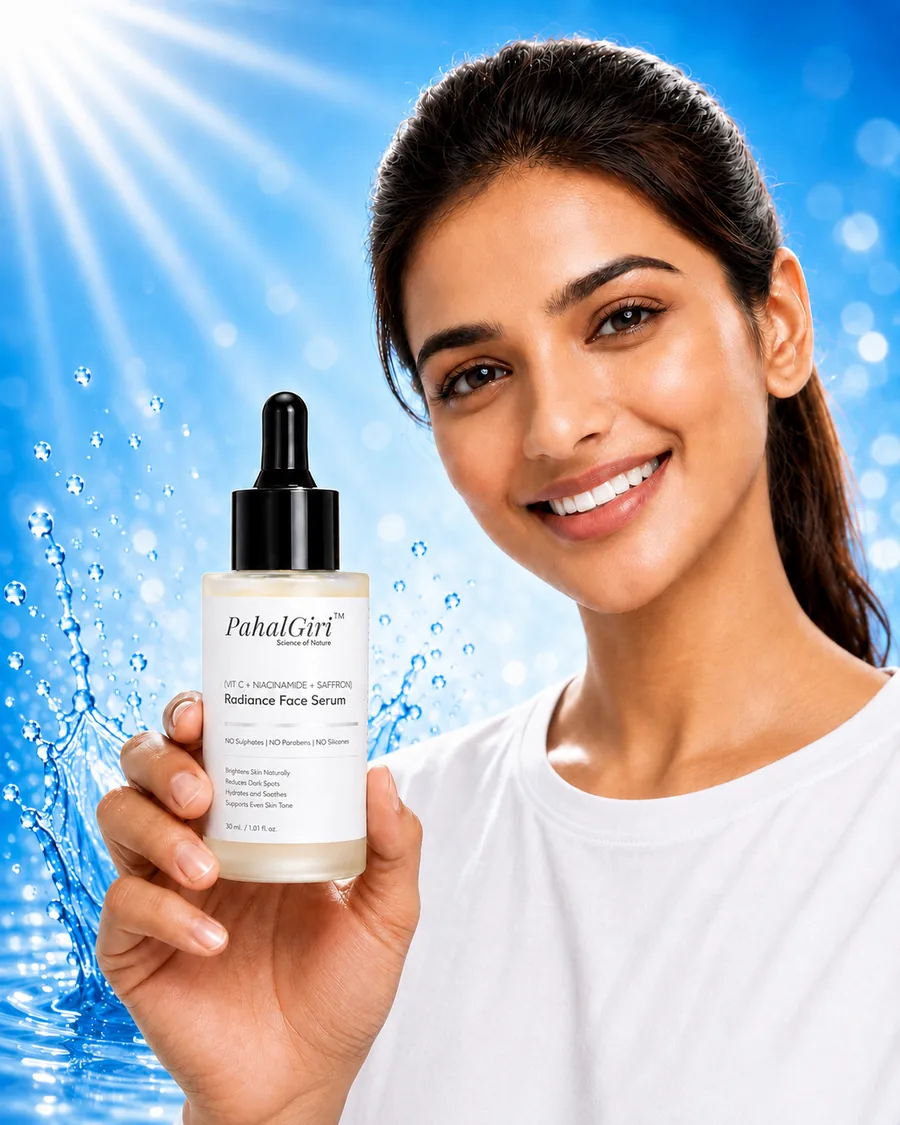 Woman using Radiance Face Serum
